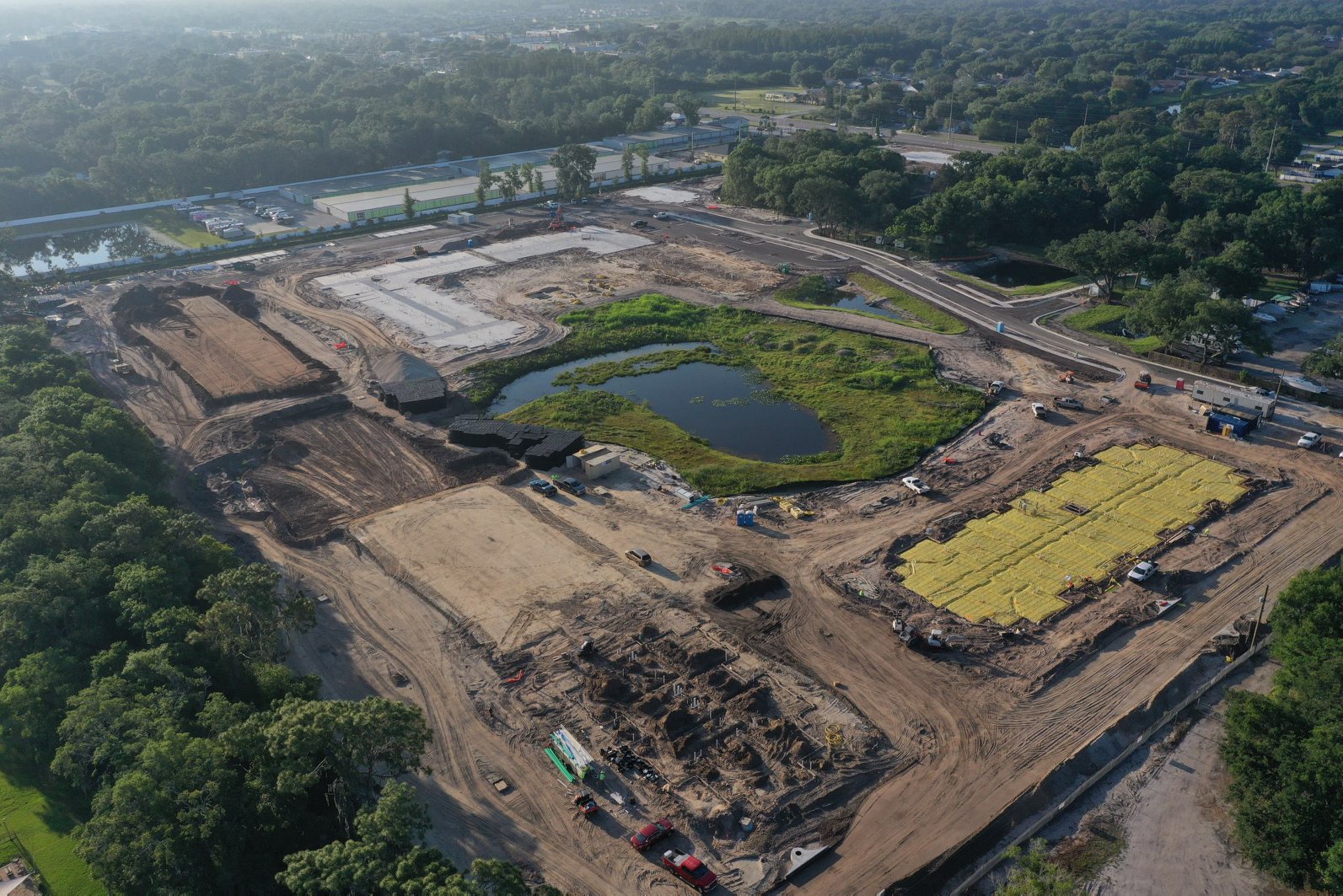 Commercial concrete construction project